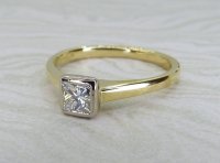 Antique Guest and Philips - Diamond Set, Yellow Gold - White Gold - Single Stone Ring R5324