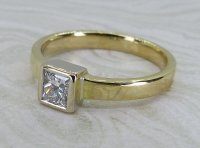 Antique Guest and Philips - Diamond Set, Yellow Gold - White Gold - Single Stone Ring R5326