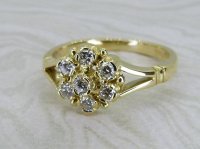 Antique Guest and Philips - Diamond Set, Yellow Gold - Seven Stone Ring R5327