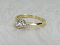 Antique Guest and Philips - Diamond Set, Yellow Gold - White Gold - Single Stone Ring R5389