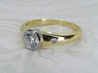 Antique Guest and Philips - Diamond Set, Yellow Gold - White Gold - Single Stone Ring R5313