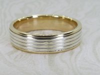 Antique Guest and Philips - Yellow Gold Fluted Wedding Ring R5382