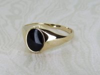 Antique Guest and Philips - Onyx Set, Yellow Gold - Signet Ring R5387