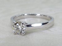 Antique Guest and Philips - Diamond Set, White Gold - Single Stone Ring R5409