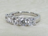 Antique Guest and Philips - Diamond Set, White Gold - Half Eternity Ring R5416