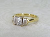 Antique Guest and Philips - Diamond Set, Yellow Gold - Single Stone Ring R5432