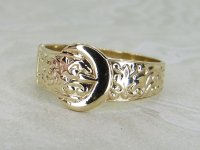Antique Guest and Philips - Yellow Gold Buckle Ring R5438