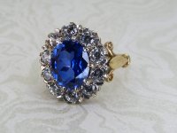 Antique Guest and Philips - Cubic Zirconia Set, Yellow Gold - White Gold - Cluster Ring R5452