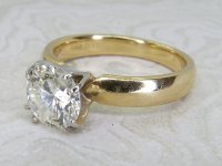 Antique Guest and Philips - Diamond Set, Yellow Gold - White Gold - Single Stone Ring R5691