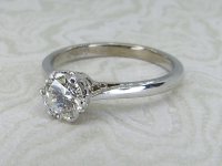 Antique Guest and Philips - Diamond Set, White Gold - Single Stone Ring R5728