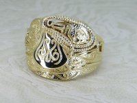 Antique Guest and Philips - Yellow Gold Saddle Ring R5730