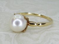 Antique Guest and Philips - Pearl Set, Yellow Gold - Single Stone Ring R5764