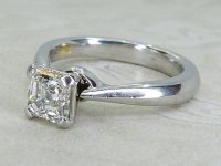 Antique Guest and Philips - Diamond Set, White Gold - Platinum - Single Stone Ring R5787