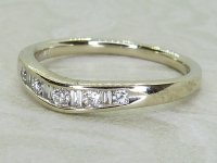 Antique Guest and Philips - Diamond Set, White Gold - Shaped Half Eternity Ring R5810