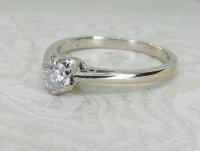 Antique Guest and Philips - Diamond Set, White Gold - Single Stone Ring R5745