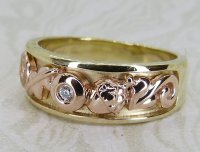 Antique Guest and Philips - Diamond Set, Yellow Gold - Rose Gold - Clogau Dathlu Ring R5399