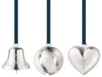 Georg Jensen - CC2024 Bell Ball, Rhodium Plated Christmas Decoration 10020409