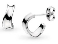 Kit Heath - Serenity , Rhodium Plated Semi Hoop Earrings 41183RP