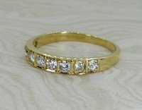 Antique Guest and Philips - Diamond Set, Yellow Gold - Nine Stone Half Eternity Ring R5335