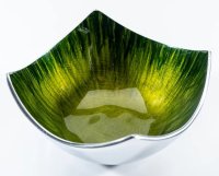 Guest and Philips - Aluminium - Brushed Green Square Dish, Size 11.5cm 7656-FG