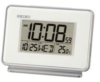 Seiko - LCD Beep, Plastic/Silicone Digital Alarm Clock QHL068W