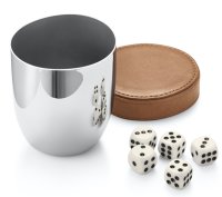 Georg Jensen - Sky, Stainless Steel Dice Cup & Dice 10019307