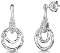 Jools - Cubic Zirconia Set, Sterling Silver - Earrings jce2194