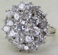 Antique Guest and Philips - Diamond Set, White Gold - Cluster Ring R5574