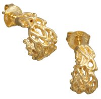 Giovanni Raspini - Coral, Yellow Gold Plated Earrings 11929