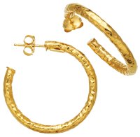 Giovanni Raspini - Rock Light, Yellow Gold Plated - Sterling Silver - Small Earrings, Size 3cm 10591