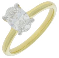 Guest and Philips - 1ct Oval E VVS2, Lab Grown Diamond Set, Yellow Gold - 9ct CERT RING, Size O 09RIDI96350