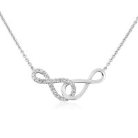 Mark Milton - 0.08ct Diamond Set, White Gold - - 9ct Infinity Necklace, Size 22cm - 2V82WD
