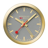 Mondaine - Yellow Gold Plated - Clock, Size 125mm A997MCAL86SBG