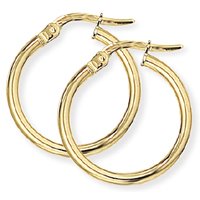 Guest and Philips - 9CT, Yellow Gold PLAIN HOOP EARRINGS E551