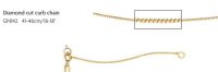 Gecko - Yellow Gold - 9ct Curb Chain, Size 41+5cm GN142