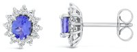 Guest and Philips - Tanzanite Set, White Gold - 9ct D 33pt 24st 2st Tan Oval Earrings 09EASG86146