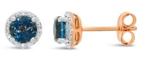 Guest and Philips - Topaz Set, Rose Gold - White Gold - 9ct D 3pt 8st BT 2st London Rnd OPM Stud Earrings 09EASG85679