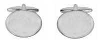 Dalaco - Rhodium Plated Oval Cufflinks 90-7020