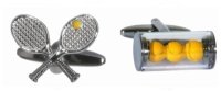 Dalaco - Tennis Racket & Balls, Stainless Steel Cufflinks 90-1371