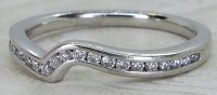 Antique Guest and Philips - Diamond Set, Platinum - Shaped Half Eternity Ring R5658