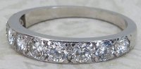 Antique Guest and Philips - Diamond Set, Platinum - Half Eternity Ring R5545