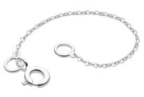 Kit Heath - Rhodium Plated - Sterling Silver - Diamond Cut Chain Extender, Size 2" KHEXTDC2RP