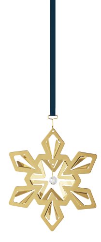 Georg Jensen - CC2024 Snowflake, Yellow Gold Plated Christmas Decoration 10020390