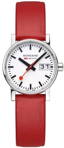 Mondaine - Evo2, Stainless Steel - Faux Leather - Quartz Watch, Size 30mm MSE30210LCV