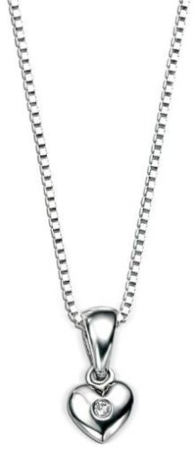 Gecko - Diamond Set, Sterling Silver - HEART PENDANT P620