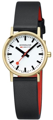 Mondaine - Classic, Yellow Gold Plated Quartz Watch A6583032310SBB