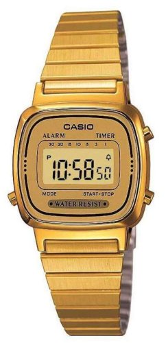 Casio - Classic, Yellow Gold Plated Digital Watch LA670WEGA-9EF