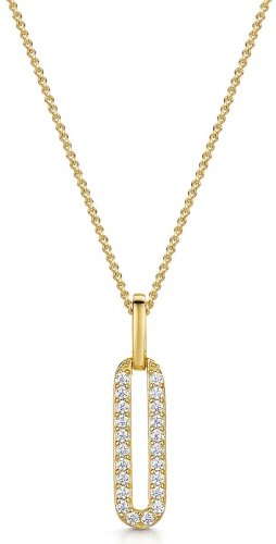 Jools - Cubic Zirconia Set, Yellow Gold Plated - NECKLACE, Size 25mm KPN3320-YG