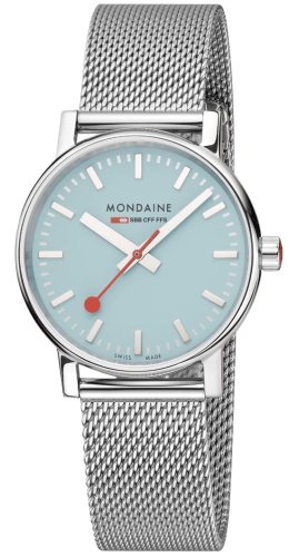 Mondaine - Turquoise Lake, Stainless Steel - Quartz Watch, Size 35mm MSE35140SM