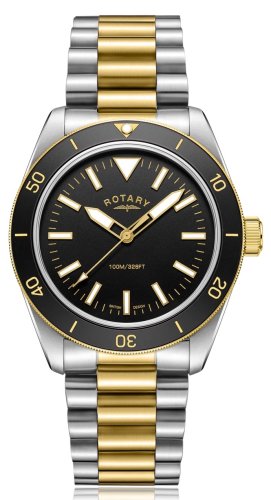 Rotary - Heritage Sport, Stainless Steel - Yellow Gold Plated - Quartz Watch, Size 41mm GB05661-04